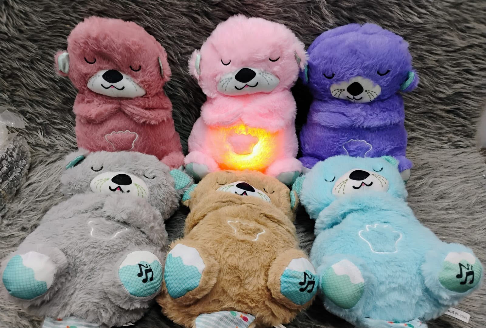 IGNITE GEDGETS Breathing Otter Soothing Plush Toy with Light & Music