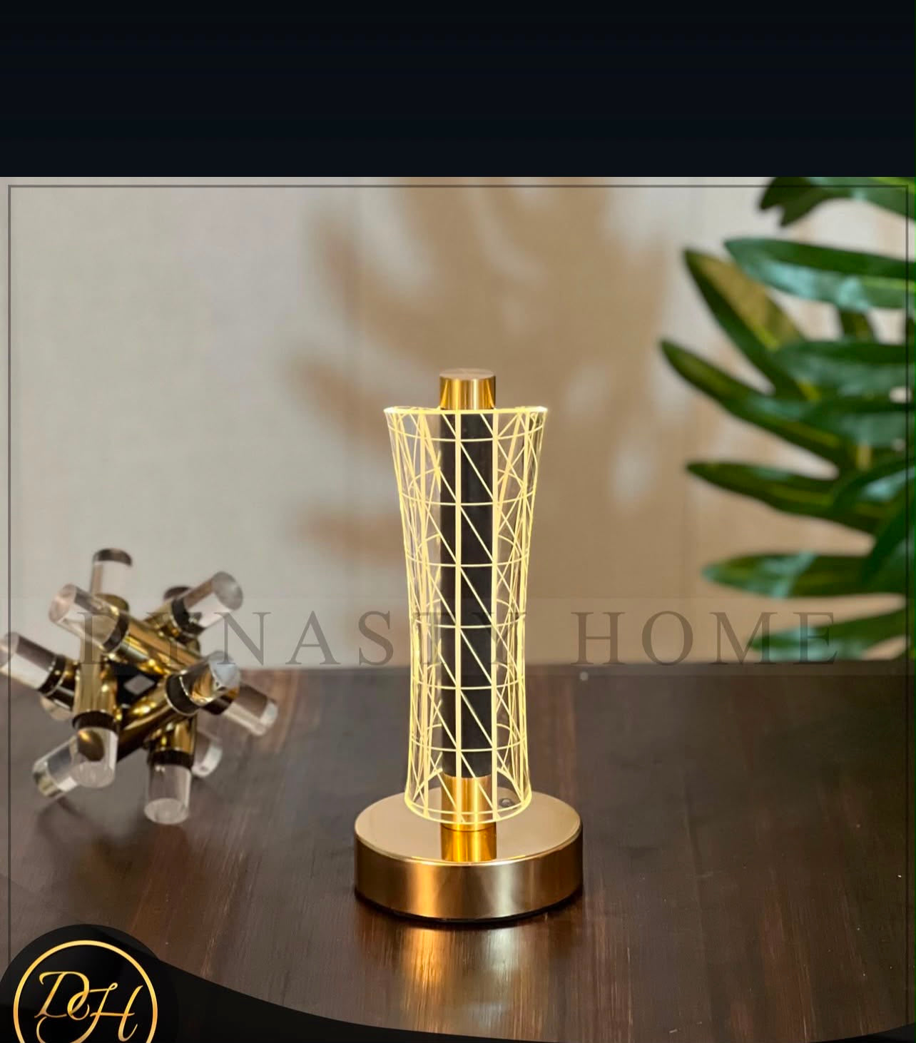 IGNITE GEDGETS LuxeGlow Acrylic Crystal Touch Table Lamp