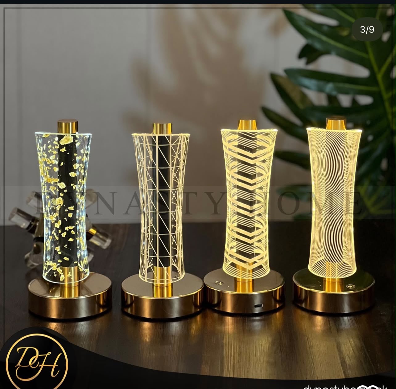 IGNITE GEDGETS LuxeGlow Acrylic Crystal Touch Table Lamp