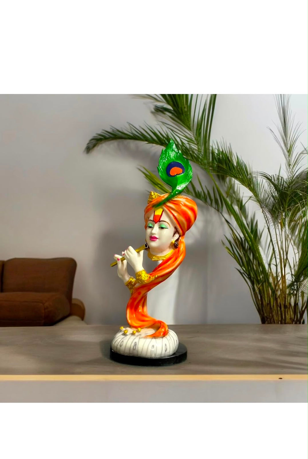IGNITE GEDGETS Modern Abstract Lord Krishna Flute Statue (4 Color Variants)