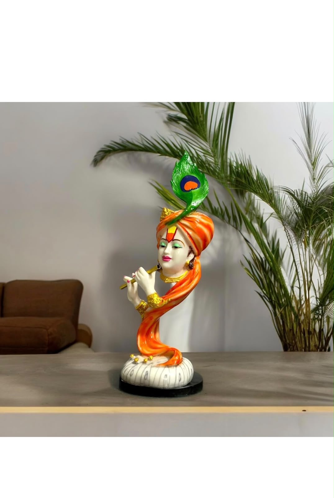 IGNITE GEDGETS Modern Abstract Lord Krishna Flute Statue (4 Color Variants)