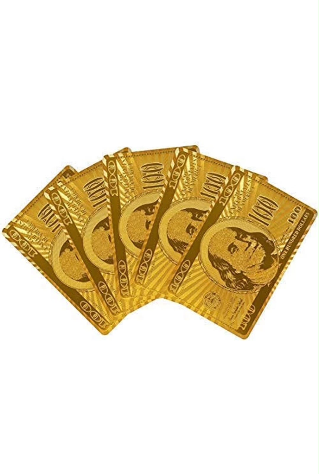 IGNITE GEDGETS LuxeGlow 24K Gold Foil Waterproof Plastic Playing Cards
