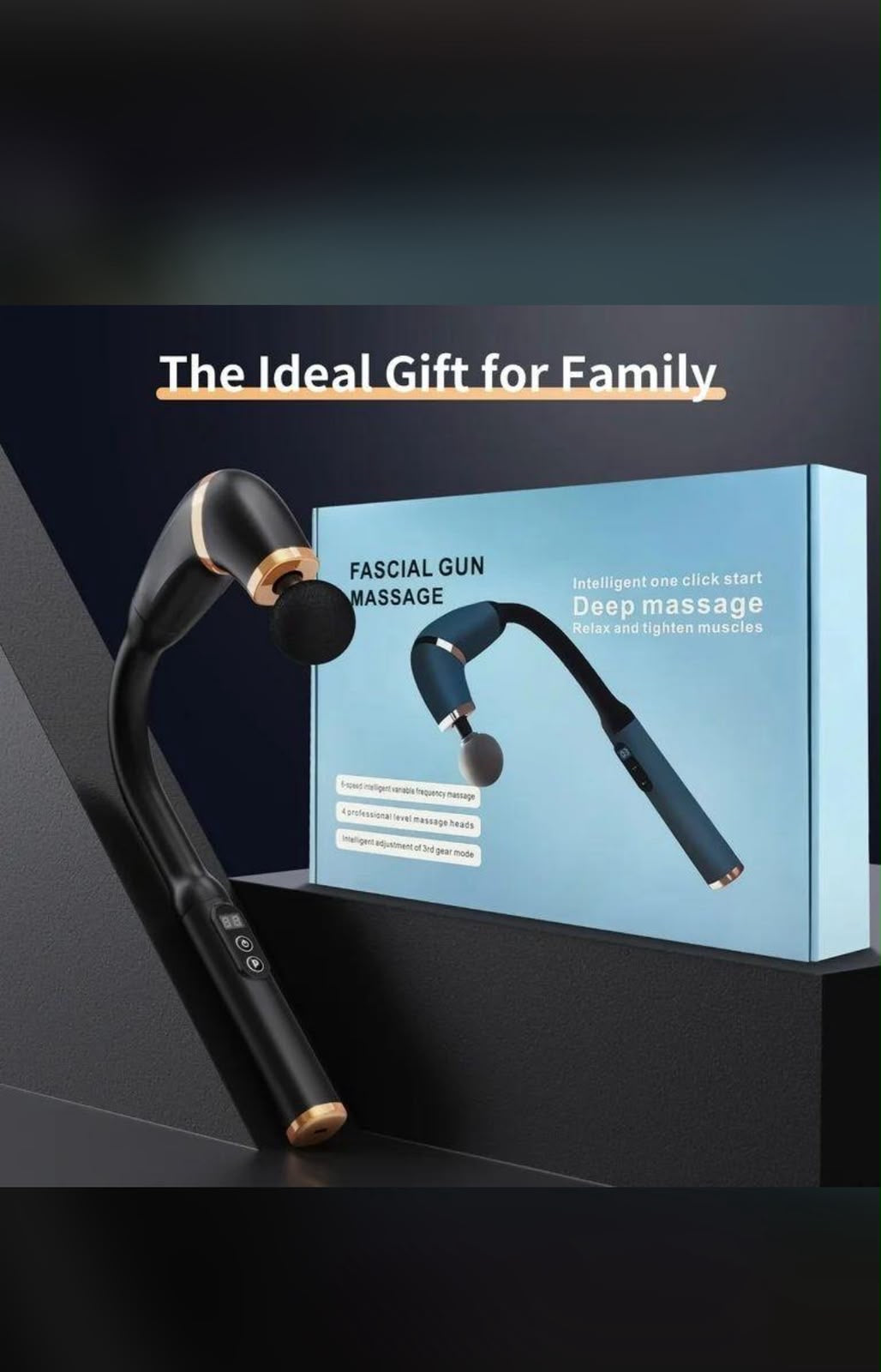 IGNITE GEDGETS FlexReach Curved Long-Handle Fascial Massage Gun