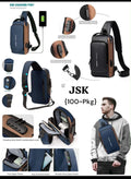 IGNITE GEDGETS StealthGuard Anti-Theft Sling Bag with Combination Lock