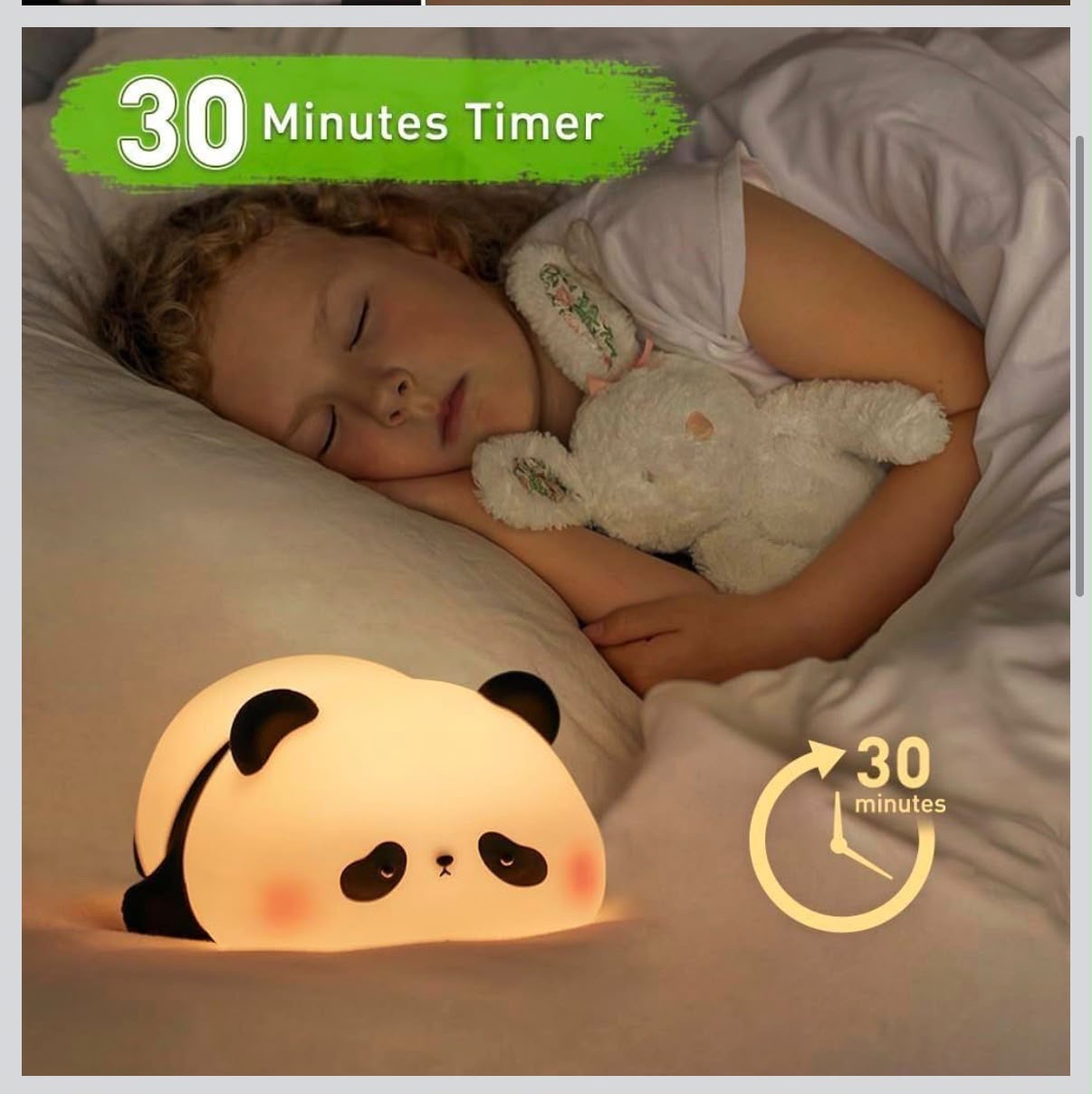 IGNITE GEDGETS Lazy Lying Panda Silicone Night Light (8 Colors + 30-Min Timer)