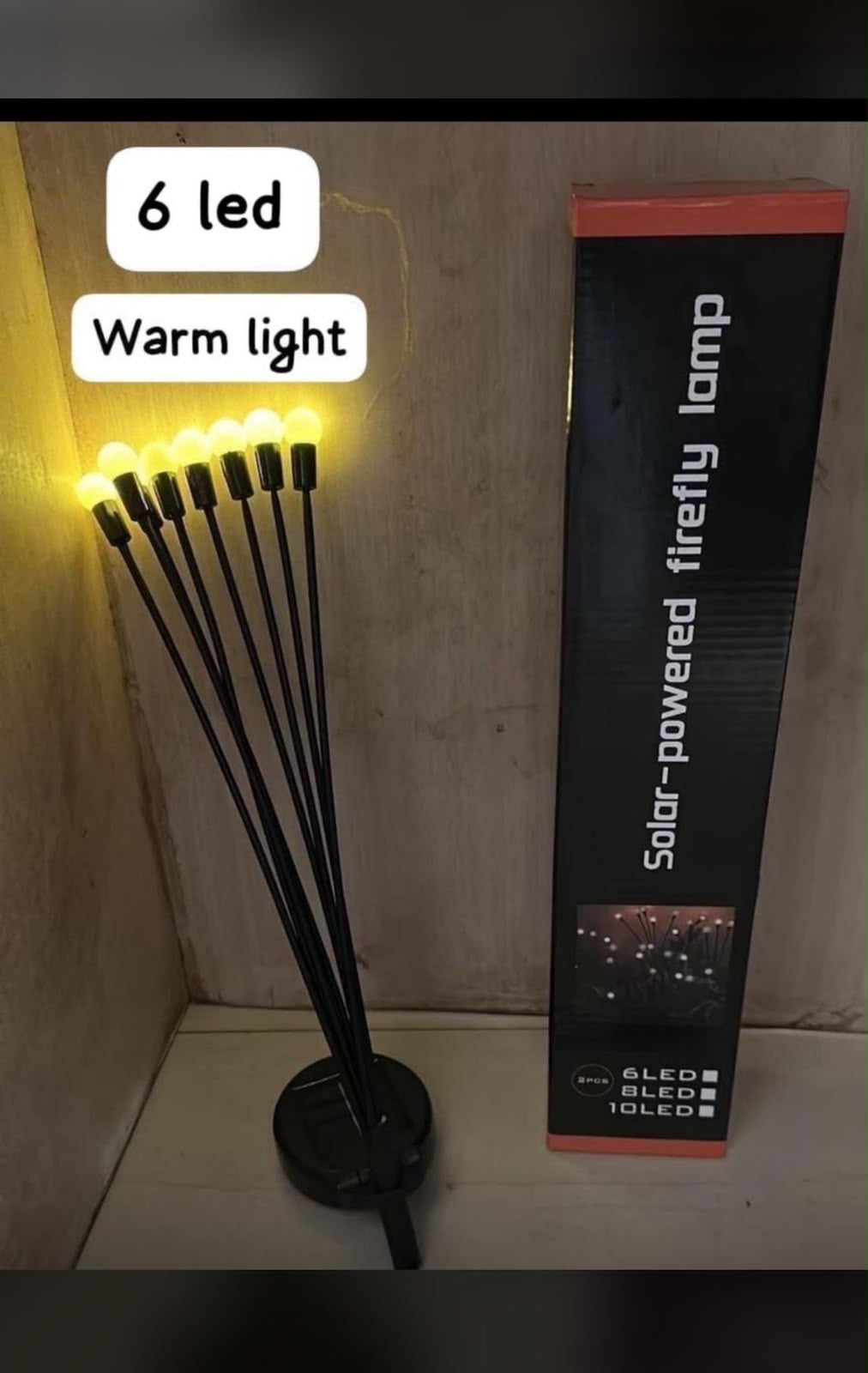 IGNITE GEDGETS Solar Firefly Lights (Swaying Outdoor Garden Stakes) SET OF 2