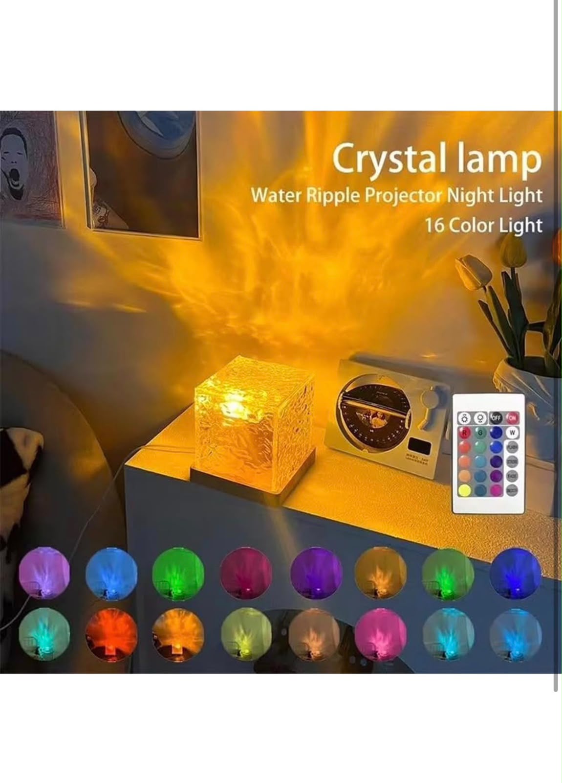 IGNITE Thalassa Wave 16-Color Water Ripple Projector Lamp