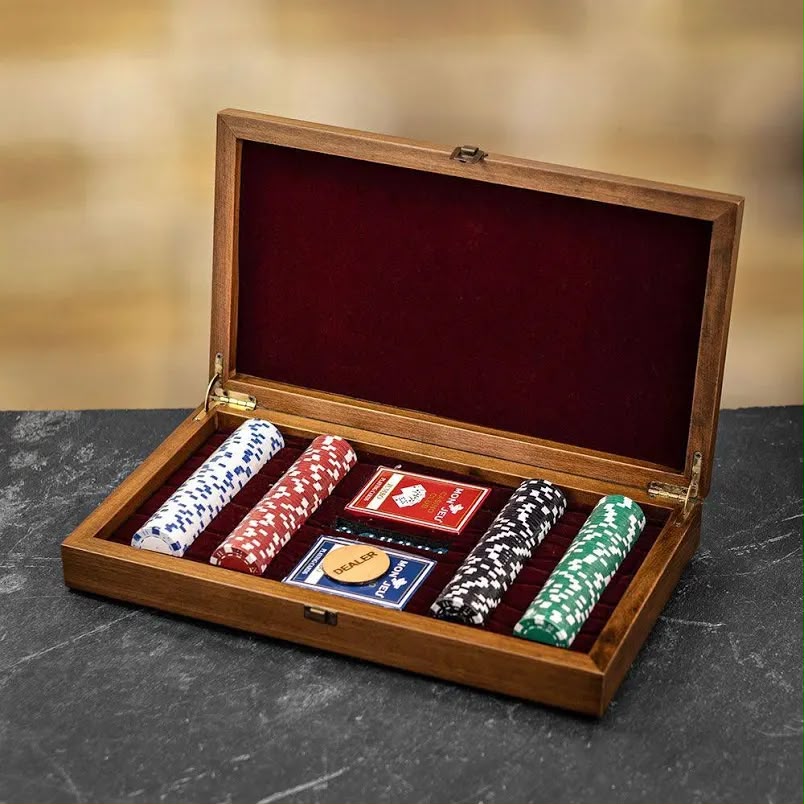 IGNITE MonteCarlo 200-Piece Alea Wood Casino Game Set