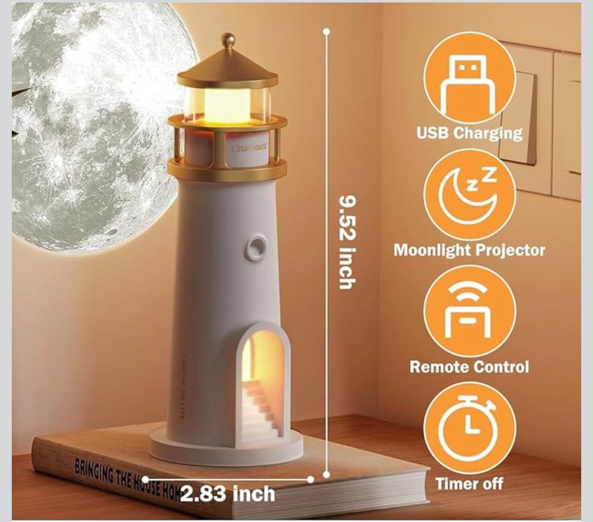IGNITE Pharos Luna Night-Beacon Projection Lamp