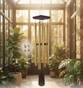 IGNITE GEDGETS Hexagonal Wood & Gold Aluminum Resonant Wind Chime for Prosperity & Peace