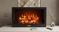 IGNITE GEDGETS Minimalist Matte Black Ambient Fireplace Mantel Lamp with Remote Control