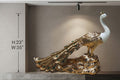 IGNITE GEDGETS Grand Imperial Royal Peacock Sculpture (35" Extra Large Floor/Console Decor)
