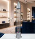 IGNITE GEDGETS Mid-Tower LED Aqua Mood Lamp with Futuristic Cone Finial & Floating Accents