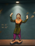 IGNITE GEDGETS Traditional Punjabi Giddha Dancer Showpiece (H: 21" x W: 10")