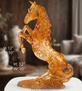 IGNITE GEDGETS Handcrafted Gilded Amber Equine Showpiece for Living Room Console & Office Desk
