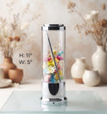 IGNITE GEDGETS Luxury Illuminated Botanical Cylinder Centerpiece for Bedside, Vanity & Living Room