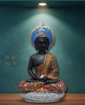 IGNITE GEDGETS Handcrafted Polyresin Buddha Showpiece on Lotus Base for Home & Office