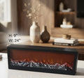 IGNITE GEDGETS Sleek Matte Black Smokeless Ambient Fireplace Mood Light for Living Room & Bedroom