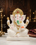 IGNITE GEDGETS Divine Vighnaharta Ganpati Idol with Modak & Abhaya Mudra for Pooja Mandir & Altar