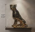 IGNITE GEDGETS Grand Royal Cheetah Luxury Showpiece (H: 24" x W: 28" Floor/Console Sculpture)