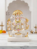IGNITE GEDGETS Divine Panchmukhi Hanuman Ji Idol with Gold Foil Accents (6 Inch)