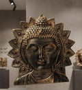 IGNITE GEDGETS Handcrafted 3D Meditative Gautam Buddha Head Wall Hanging for Living Room & Foyer