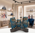 IGNITE GEDGETS Handcrafted Bohemian Owl Family Centerpiece for Living Room & Study Shelf