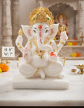 IGNITE GEDGETS Divine Vighnaharta Ganpati Idol with Modak & Abhaya Mudra for Pooja Mandir & Altar