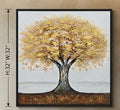 IGNITE GEDGETS Golden Tree of Life 3D Textured Framed Canvas Wall Art (32" x 32")